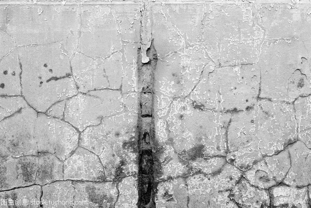 與磨擦和裂縫的墻壁片段